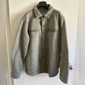 LL BeanMen's Bean's Sweater Fleece Shirt Jac - Green - Men’s Medium (M)